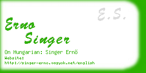 erno singer business card